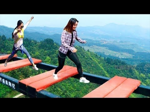 Scary Glass bridge in china | Try Not To Laugh | Comedy Video | Part 3|Swag Video Status