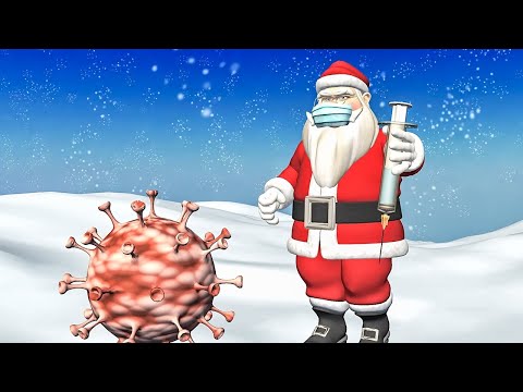 Happy New Year 2021 | Santa with Covid Vaccine