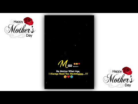 Maa...?❤️? Mother's day Special Status | Maa Special Status | Mother's Day Black Screen Status | Swag Video Status